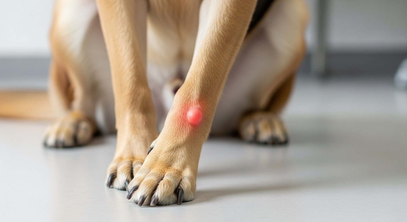 Gonflement carpe chien maladie de Lyme polyarthrite
