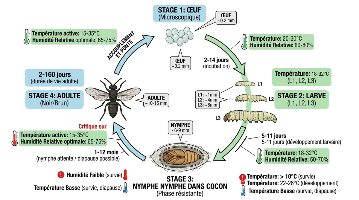 Larve de puce : identification visuelle, cycle de vie et éradication