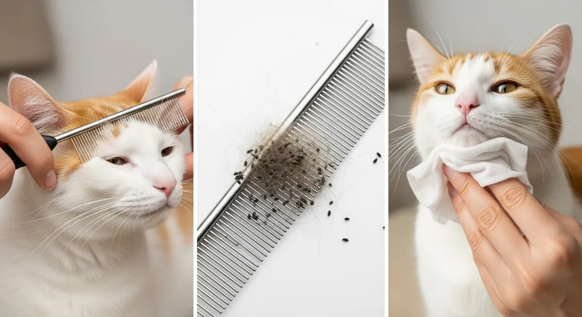 Technique peignage pour retirer crottes puces pelage chat