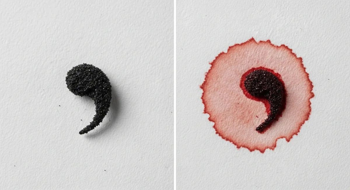 Test crotte de puce sur papier absorbant montrant l'auréole rouge caractéristique