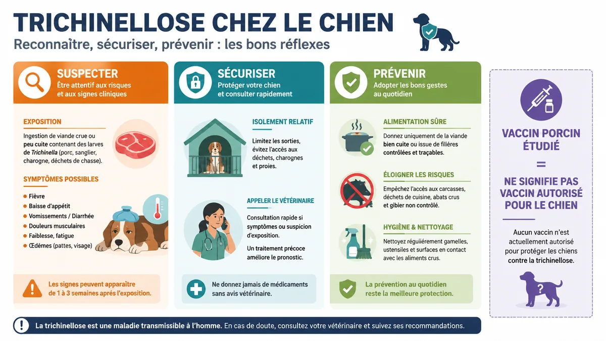 Infographie des réflexes face à une suspicion d'Aujeszky
