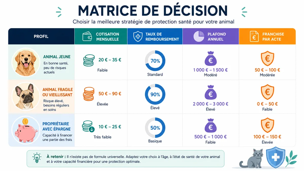 Matrice pour choisir une assurance santé pour NAC