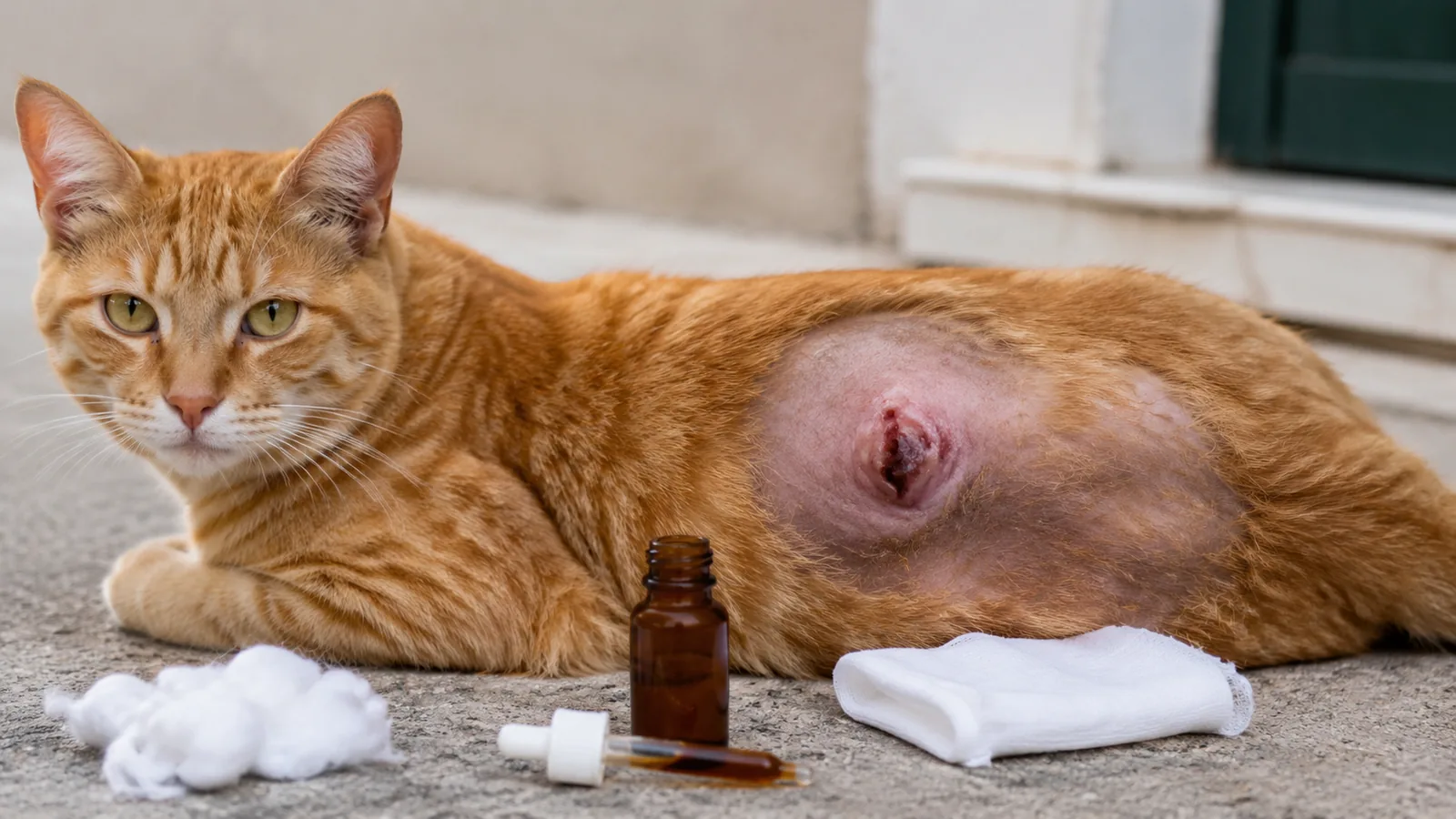 Soigner un abcès de chat sans vétérinaire : ce qui est possible ou non