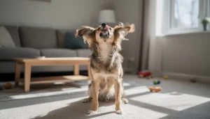 Mon chien éternue et secoue la tête : que faire ?