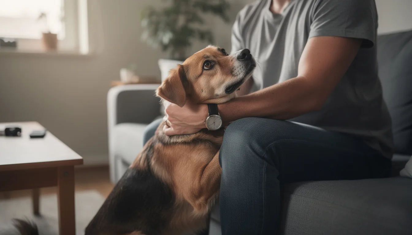Mon chien tremble et me colle : causes et urgence